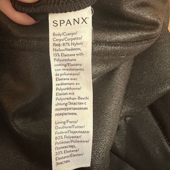 Spanx Black Faux Leather High Waist - Picture 6 of 7